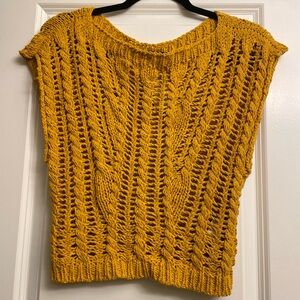 Anthropologie Crocheted Sweater Vest